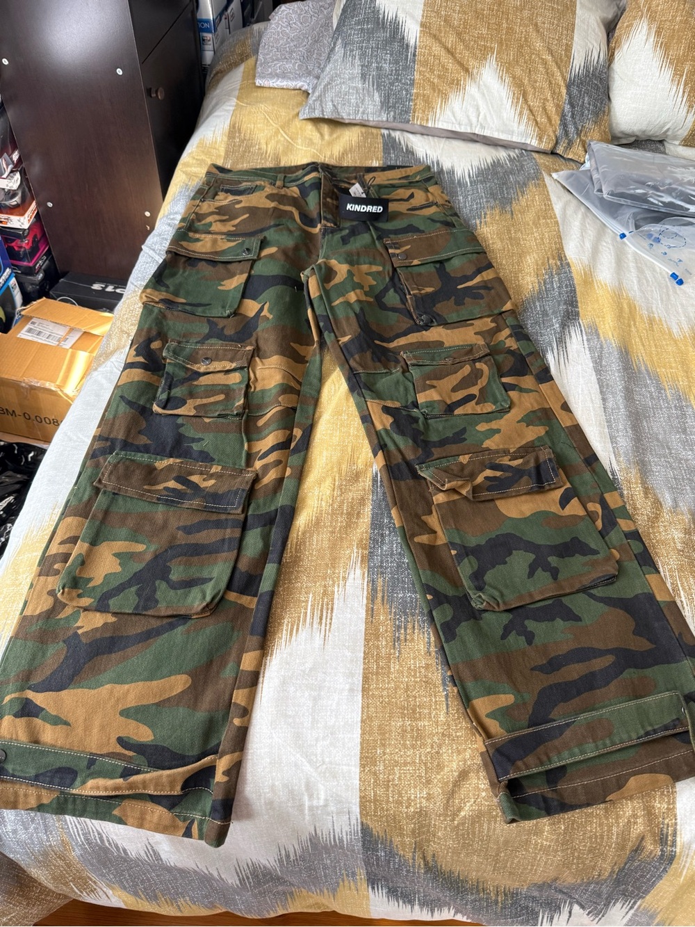 Reason Men’s Camouflage Cargo Pants - Green, Brown, Black